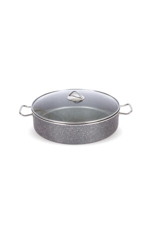 Industrieller Flachtopf aus Granit 40 cm 40 cm grau - 4