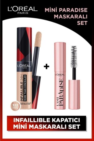 Infaillible 24h All-Face Concealer 322 Ivory & Mini Paradise Mascara 4. 7 ml Make-up-Set - 2