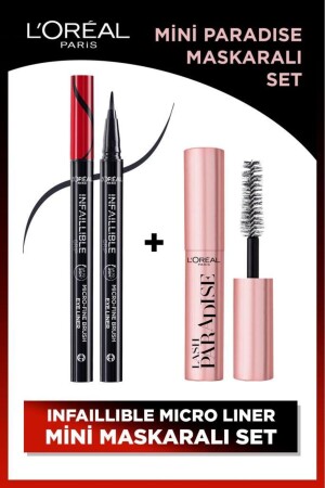 Infaillible 36h Grip Micro Fine Eyeliner 01 Obsidian Black & Mini Paradise Mascara 4. 7 ml Make-up-Set PKT36GLNRPRDSMSKR - 2