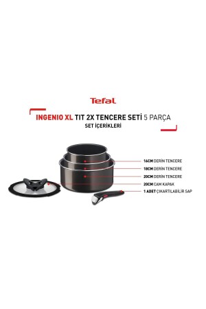 Ingenio XL Titanium 1x Kochgeschirr-Set 5-teilig TFL2100125533 - 6