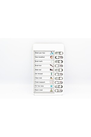 Ingilizce Checklist Çocuk Günlük Rutin Kontrol Listesi Eğitici Oyuncak Ahşap Yapılacaklar Listesi UM60 - 6