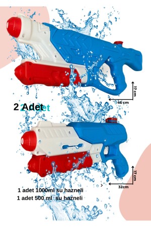 Insgesamt 2 Stück. 1000 ml und 500 ml Pumpenwasserpistole zanur02Pomp - 4