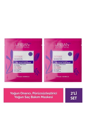 Intense Keratin Aşırı Yıpranmış Saçlara Özel Duş Öncesi Saç Bakım Maskesi 2x50 Ml-vegan - Urban Care