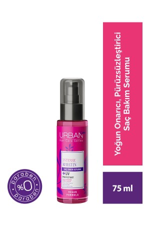 Intense Keratin Aşırı Yıpranmış Saçlara Özel Saç Bakım Serumu-vegan-uv Koruma-75 ml - 1