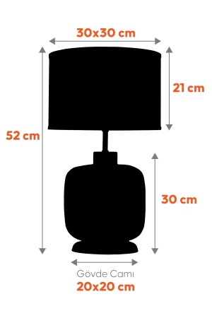 İntense Transparent Gold Cam Abajur - 5