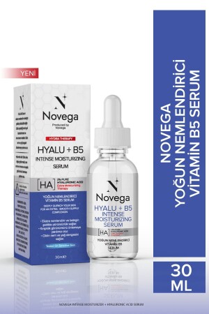 Intensiv feuchtigkeitsspendendes Hyaluronsäure 2 % + Panthenol + Vitamin B5 Parfümfreies Serum NOVEGA008 - 1