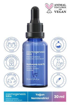 Intensiv feuchtigkeitsspendendes Hyaluronsäure-Hautserum, 30 ml, vegan, Anti-Falten (2 % Hyaluronsäure), CGL104 - 3