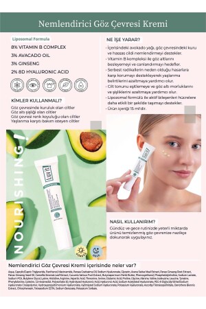 Intensive Feuchtigkeitscreme mit Avocado – Anti-Augen-Augenringe und Schwellungen der Augenkonturcreme 15 ml - 5