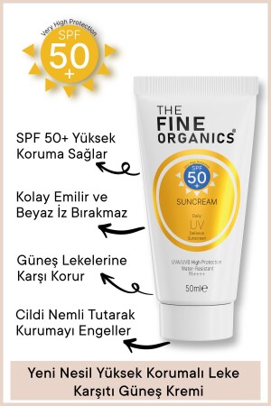 Intensive feuchtigkeitsspendende Sonnencreme gegen Hautunreinheiten mit Lichtschutzfaktor 50+ und hohem Schutz – 50 ml - 1