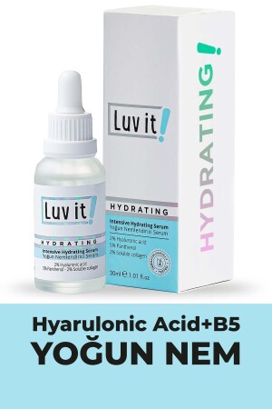 Intensives Feuchtigkeitsserum (Hyaluronsäure + Panthenol + lösliches Kollagen) 30 ml LUVIT102 - 1