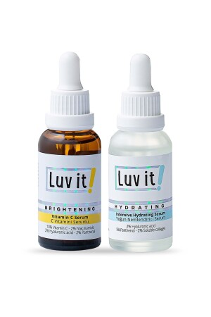 Intensives Feuchtigkeitsserum + Vitamin-C-Serum (Feuchtigkeitscreme, Aufheller, Hauttonausgleicher) LUVIT104 - 1