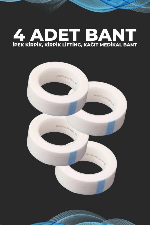 Ipek Kirpik Kirpik Lifting Bantı Medikal Göz Altı Kağıt Band 4 Adet Rulo - 1