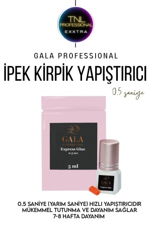 Ipek Kirpik Yapıştırıcısı 0-5 Saniye Hızlı Yapıştırıcı 5 ml Dayanıklı Gala Smart Lash Glue Lashes - 2