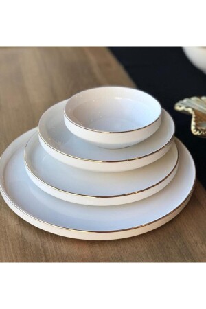 (مـنـز-العشاء) مجموعة (توليدو) ذهبية - İpek Porselen