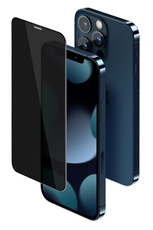 Iphone 13 Pro Max Kırılmaz Cam Full Kaplayan Privacy Hayalet Ekran Koruyucu - 1