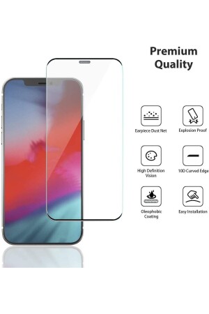 Iphone 13 Uyumlu Premium Kalite Toz Filtreli Tam Kaplayan Ekran Koruyucu - 1