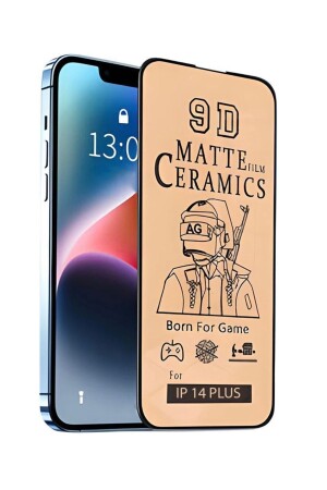 Iphone 13 Ve 14 Uyumlu Tam Kaplayan Mat Seramik Nano Teknoloji Esnek Ekran Koruyucu - 1