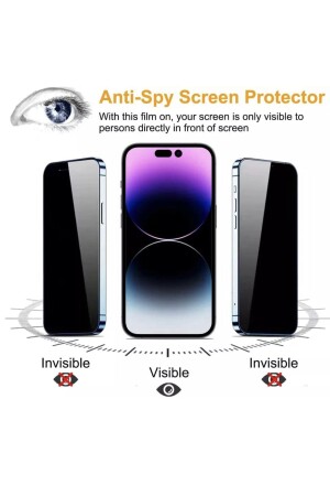 Iphone 14 Pro Uyumlu Privacy (hayalet) Temperli Cam Ekran Koruyucu - 2
