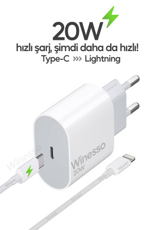 iPhone 20 W USB-Typ-C-Blitzschnellladeset, kompatibel mit allen Serien 6, 7, 8 - 1