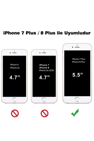 iPhone 7 Plus / 8 Plus kompatibler, gehärteter, transparenter Displayschutz mit Kanten, bruchsicheres Telefonglas, 2 Stück - 3