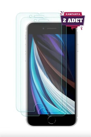 Iphone 7 Plus - 8 Plus Uyumlu Temperli Şeffaf Kenarlı Ekran Koruyucu Kırılmaz Telefon Camı 2 Adet - 1