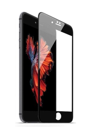 iPhone 8 Plus 7 Plus Vollständig abdeckender unzerbrechlicher Glasschutz Schwarz 5d 9d - 1