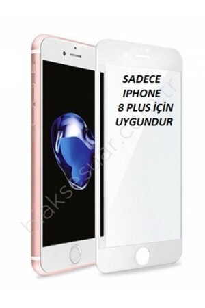 Iphone 8 Plus Beyaz Tam Kaplayan Ön Ekran Koruyucu-tempered Glass - 1