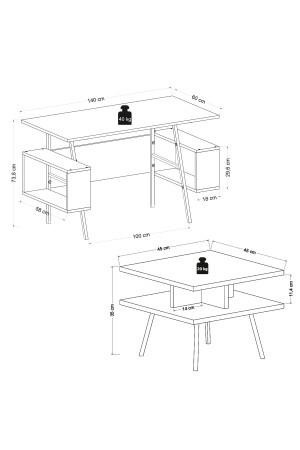 Irony Maxi Bürotisch-Set Anthrazit Walnuss TYC00641949292 - 9