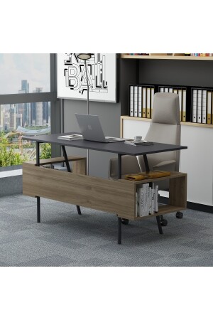 Irony Maxi Ofis Masası Antrasit Ceviz 40012 - 4