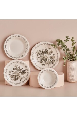 Isabella Stoneware 24 Parça 6 Kişilik Yemek Takımı Yeşil 2003YMTK0014|114 - 1