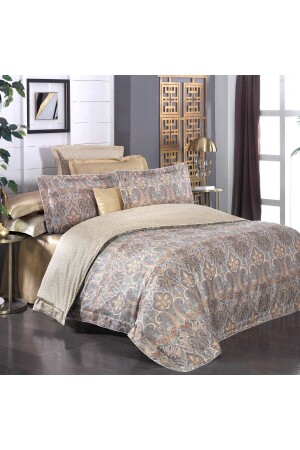 Isfahan Baumwollsatin-Bettbezug-Set für King-Size-Betten, Beige V3, TYC00614059689 - 3