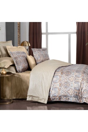 Isfahan Baumwollsatin-Bettbezug-Set für King-Size-Betten, Beige V3, TYC00614059689 - 4