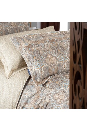 Isfahan Baumwollsatin-Bettbezug-Set für King-Size-Betten, Beige V3, TYC00614059689 - 5