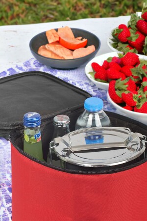 Isı Yalıtımlı Sıcak Tutucu Kamp Piknik Beslenme Sefer Tası Çantası - 4