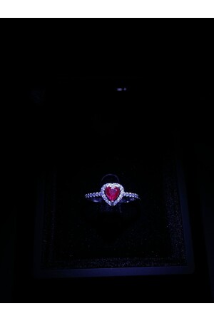 Işıklı kutuda 925 Ayar gümüş pandora kalp yüzük ciddi ilişki yüzüğü sevgililer günü hediyesi - 2