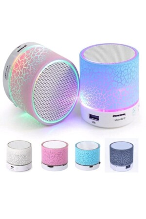 Işıklı Taşınabilir Bluetooth Wireless Hoparlör Kablosuz Ses Bombası Portatif Speaker Musıc mını speaker - 6