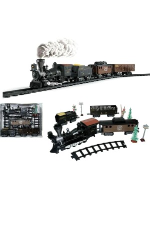 Işıklı ve Sesli Classic Buharlı Tren Set Hediyelik Oyuncak - 1