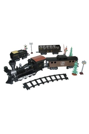 Işıklı ve Sesli Classic Buharlı Tren Set Hediyelik Oyuncak - 4