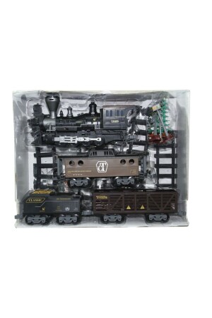 Işıklı ve Sesli Classic Buharlı Tren Set Hediyelik Oyuncak - 6