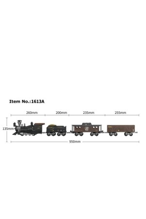 Işıklı ve Sesli Classic Buharlı Tren Set Hediyelik Oyuncak - 8