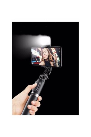 Işıklı Youtuber - Tiktok Selfie Çubuğu - Tripod - Bluetooth Kumandalı ! - 6