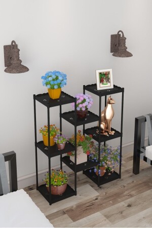 Işıl Blumentopfständer aus Kunststoff mit 8 Ablagen, dekorativer Blumentopf, Blumentopfständer 323_k_s - 5