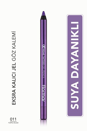 Işıltılı Kalıcı Göz Kalemi (MOR) - Extreme Tattoo Gel Pencil - 011 Purple Blaze - 8682536041188 255372 - 1