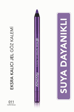 Işıltılı Kalıcı Göz Kalemi (MOR) - Extreme Tattoo Gel Pencil - 011 Purple Blaze - 8682536041188 - 1