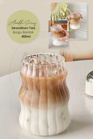 Isıya Dayanıklı Borosilikat Iskandinav Tarz Burgu Stil Bardak 400ml Kahve Ve Sunum Bardağı - Anadolu Saray Çarşısı