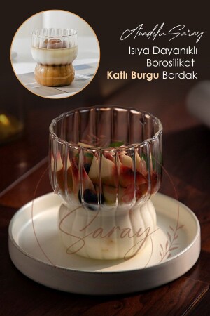 كوب قهوة ومعرض كوب مقاوم للحرارة من بوروسيليكات مطبقة - Anadolu Saray Çarşısı