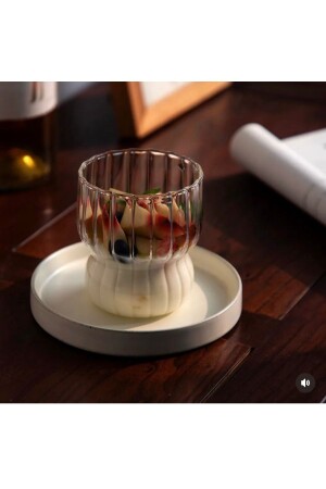 كوب قهوة ومعرض كوب مقاوم للحرارة من بوروسيليكات مطبقة - Küçük Ew