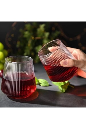 Isıya Dayanıklı Borosilikat Kısa Oval Origami Şeklnde Bardak |kahve Sunum Ve Kokteyl Bardağı - 300ml ew-10140 - 4