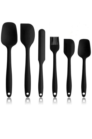 Isıya Dayanıklı Yanmaz Yapışmaz Silikon Spatula Seti 6 Parça - 2