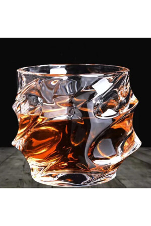 Iskoç El Yapımı Kurşunsuz Kristal Viski Bardağı, 300 Ml Kokteyl Bourbon Sunum Bardağı P462S9664 - 6